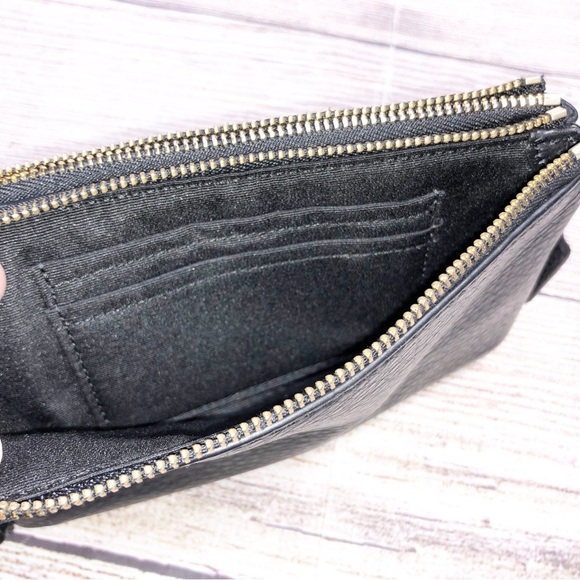 Coach Black Leather Double Zip Wallet - Picture 3 of 12
